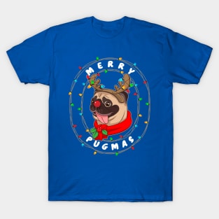 Funny Cute Pug Cool Merry Pugmas Christmas Gift T-Shirt